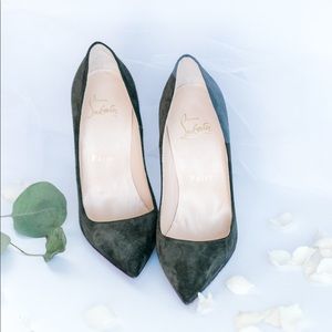 Dark Green Christian Louboutin’s heels